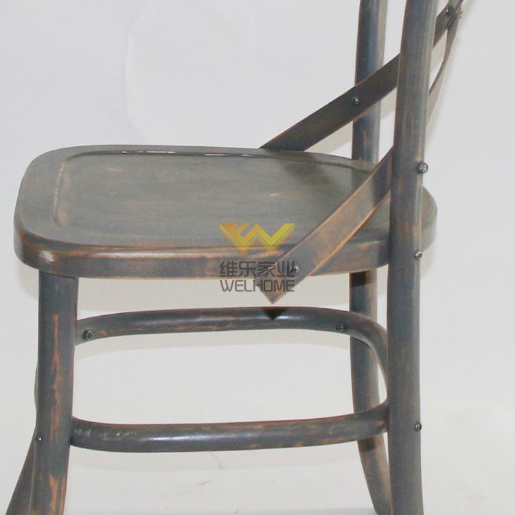 Top quality oak wood x back dining chair made in China